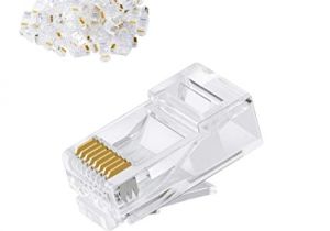 Wire Diagram for Cat5e Rj45 Connectors Cablecreation Cat6 Rj45 Ends 100 Pack Cat6 Connector Cat6a Cat5e Rj45 Connector Ethernet Cable Crimp Connectors Utp Network Plug for solid Wire