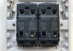 Wiring A Dimmer Switch Uk Diagram Replacing Old Double Light Switch with New Odd Wiring