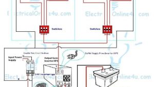 Wiring Diagram for Inverter at Home Ups Inverter Wiring Instillation for 2 Rooms with Wiring Diagram