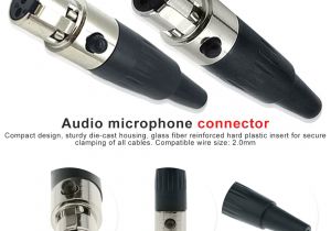 Wiring Diagram for Xlr Connector Us 1 51 13 Off 1pc Small Xlr Audio Microphone Connector Mini Xlr 3 4 Pin Female Plug for Mic soldering Straight Connectors Aliexpress