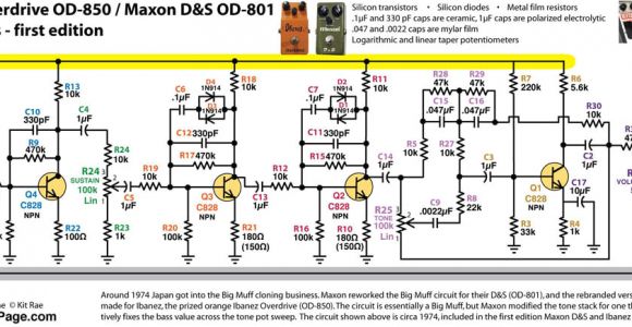 Wiring Diagram Ibanez Perf and Pcb Effects Layouts Ibanez Od 850 Maxon D S Od 801