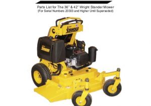 Wright Stander Wiring Diagram Parts List for the 36 42 Wright Stander Mower