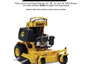 Wright Stander Wiring Diagram Parts List for the Wright Stander 32 36 42 and 48 Wss Mower