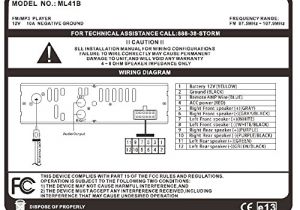 Xo Vision Wiring Diagram Amazon Com sound Storm Ml41b Single Din Bluetooth Mp3 Usb Sd Fm